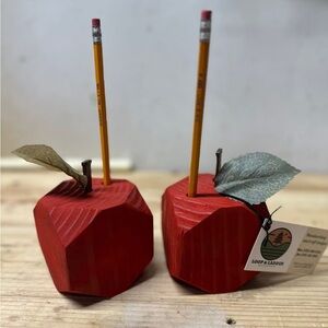 Red Apple Pencil Holder, homemade by Loop & Ladder